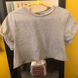 Gray crop top